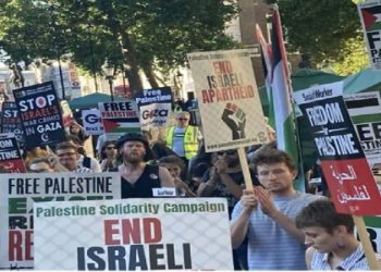 İngiltərədə Fələstinə dəstək yürüşü