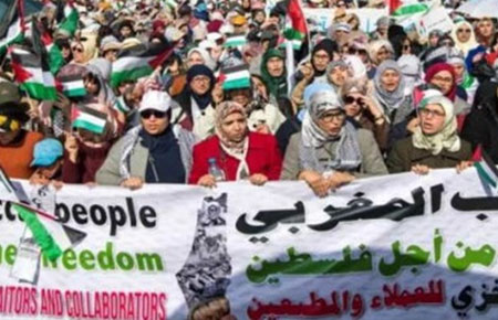 Mərakeşdə işğalçı sionist rejimin bayrağı yandırıldı