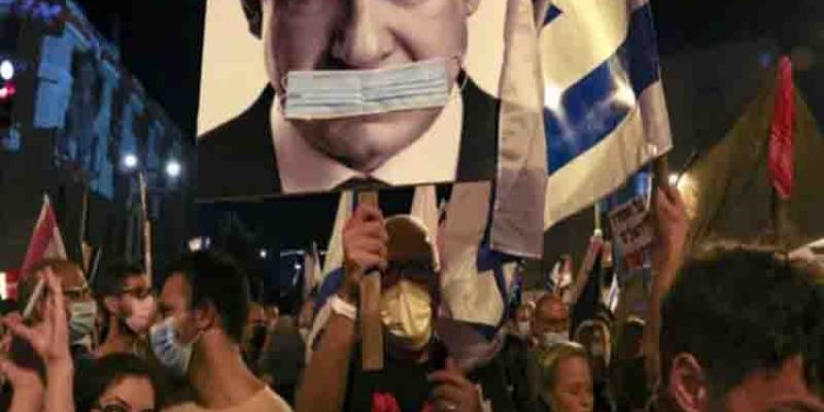 Netanyahu əleyhinə köçkünlərin geniş miqyaslı etirazlarının davamı-Video