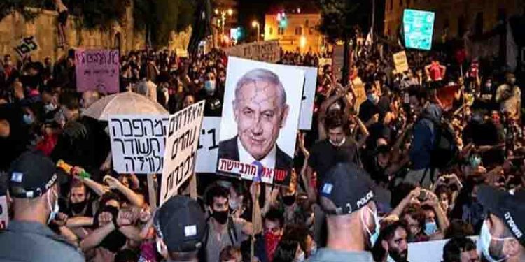 Netanyahu əleyhinə etiraz dolu şənbə günü nümayişlərinin keçirilməsi