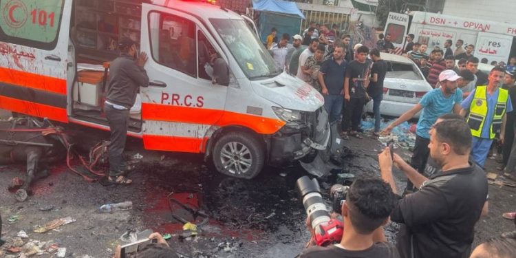 Yaralıların karvanının bombalanması nəticəsində onlarla şəhid və yaralı