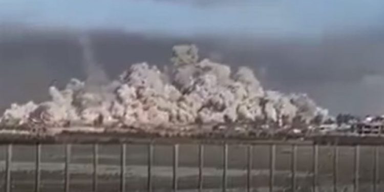 Qəzzənin Şücaiyyə məhəlləsindəki 56 yaşayış evinin bombalanması