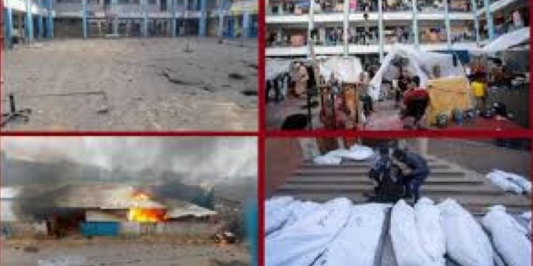 Sionistlərin Qəzzədəki UNRWA mərkəzlərinə hücumları