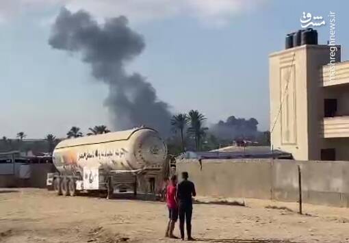 Qəzzənin cənubunda iki binanın bombalanması