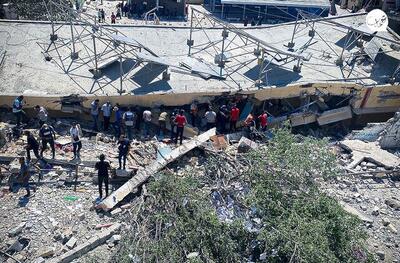 Qəzzə şəhərində “Mustafa Hafiz” məktəbinin bombalanması