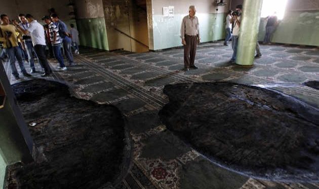 Sionistlər məscidi yandırıblar