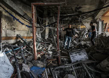 Qəzzədə xəstəxananın ağır şəkildə bombalanması; 16 şəhid, 70 yaralı